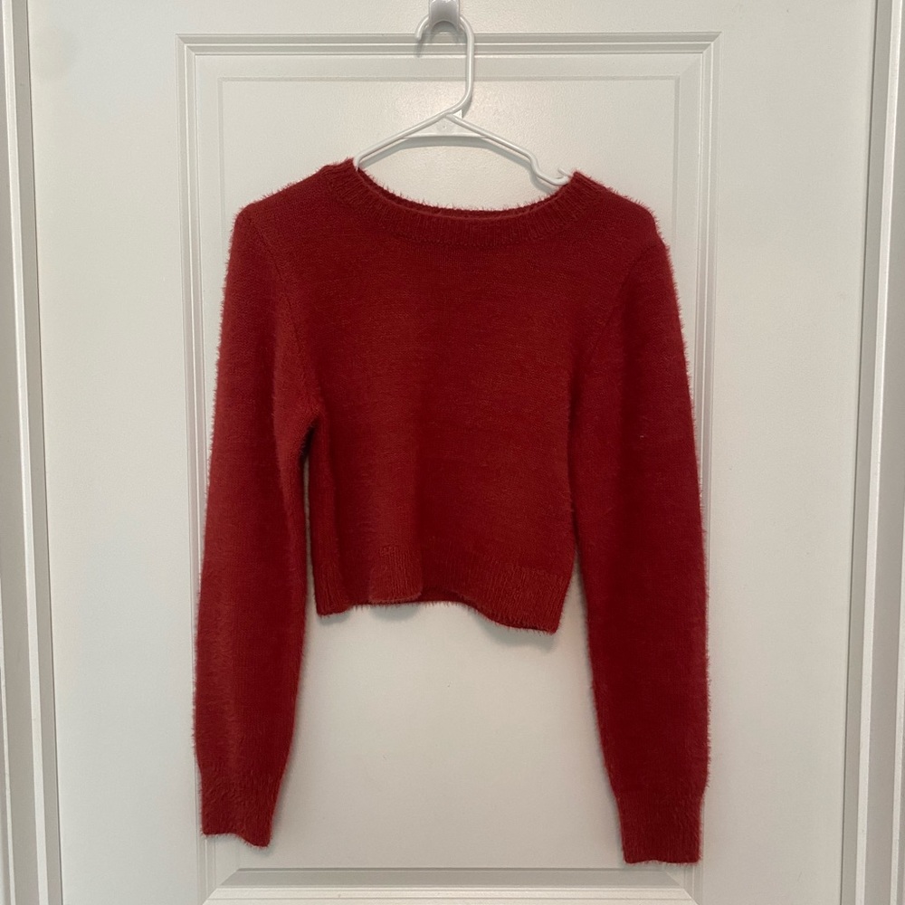 Urban outfitters cropped fuzzy sweater